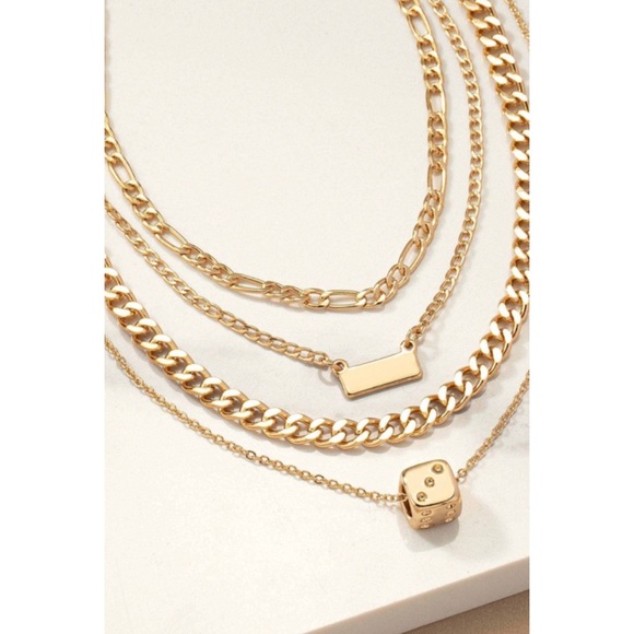 4 layered mix chain necklace - Picture 3 of 4